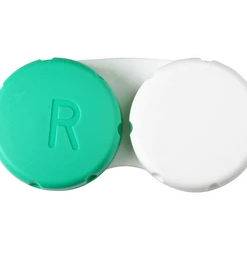 Läätsekonteiner roheline-valge